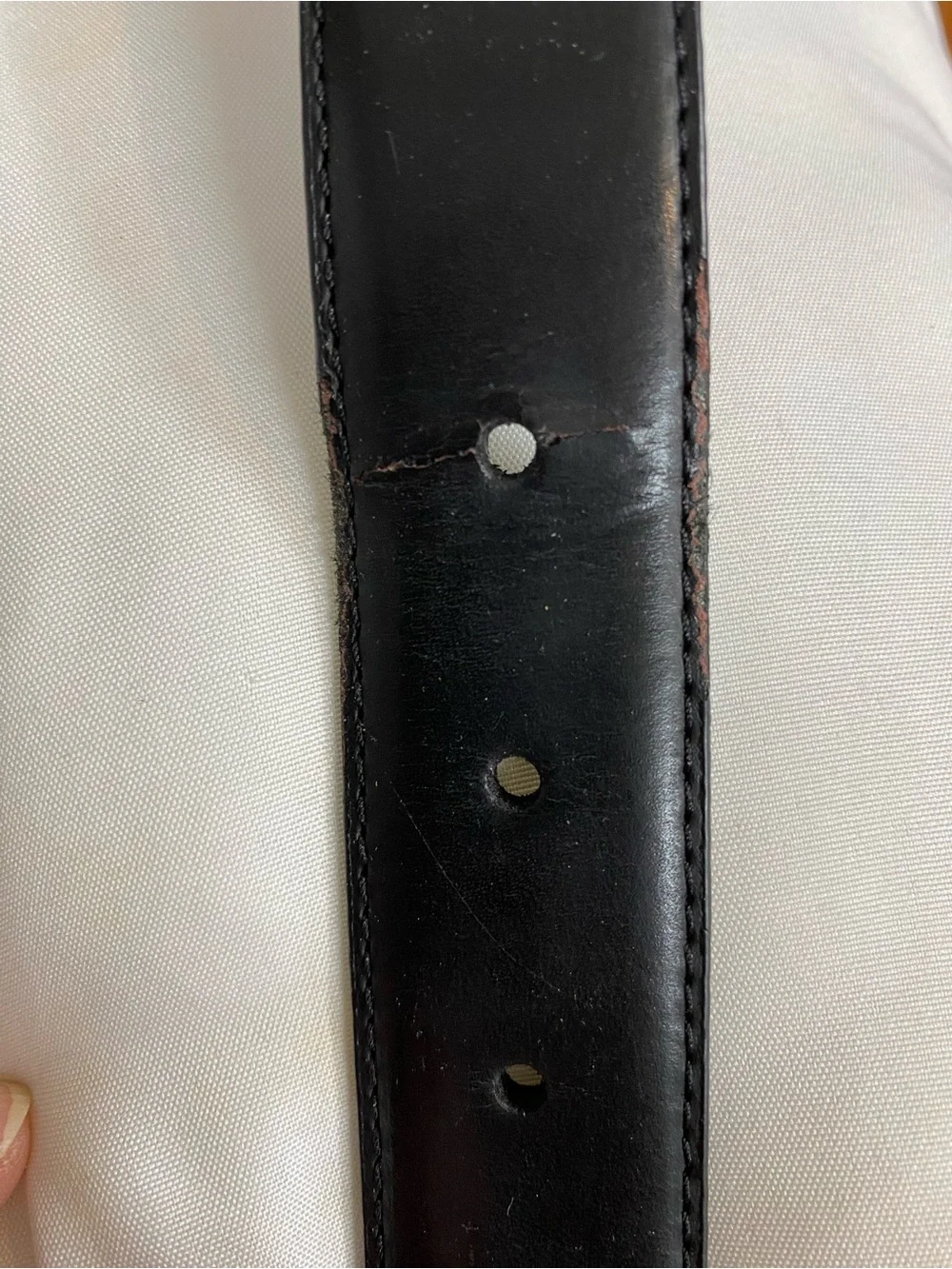 Classic Black Leather Belt Men's size 32 with Silver tone Buckle  11ST0101